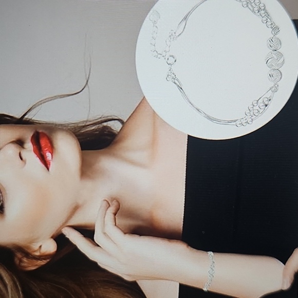 NWT Dagerwz Elegant Silver Heart & Zircon Adjustable Silver Bracelet - Picture 6 of 9